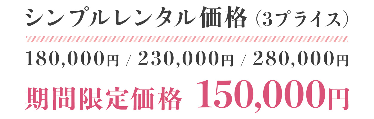 期間限定価格：150000円