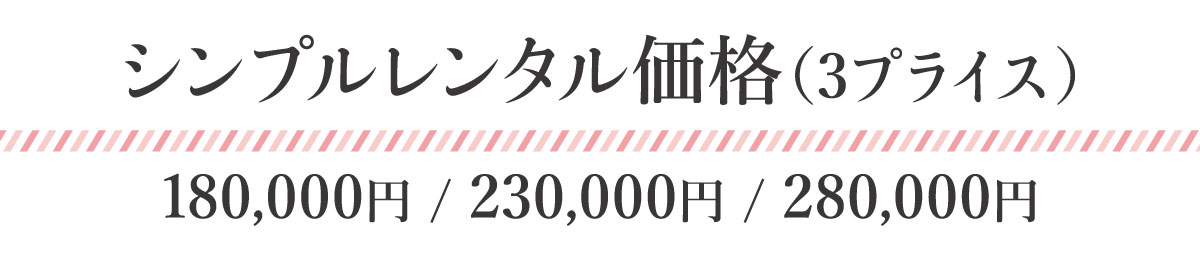 シンプルレンタル価格